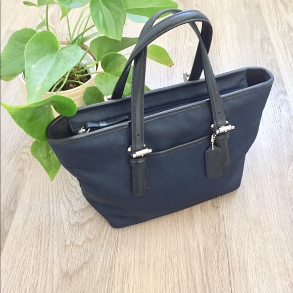 Coach Handbags - Coach Purse SMALL Clutch bag Vintage Hampton Navy Blue casual canvas
